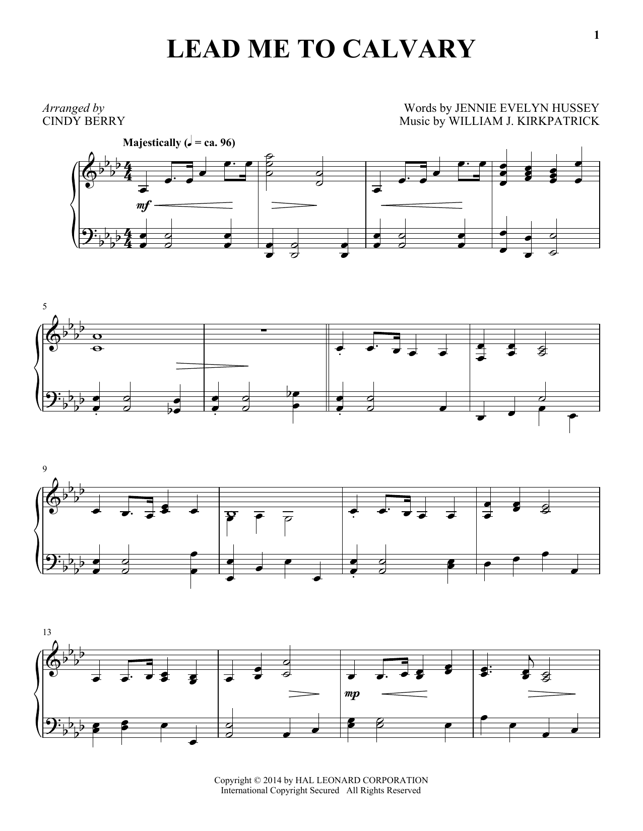Produktbild zu: Lead Me To Calvary