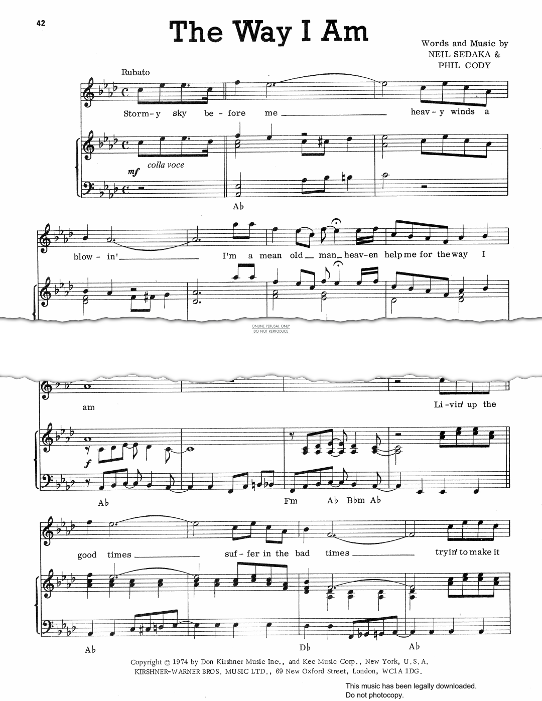 gallery: The Way I Am, Neil Sedaka, Gesang, Gitarre, Klavier