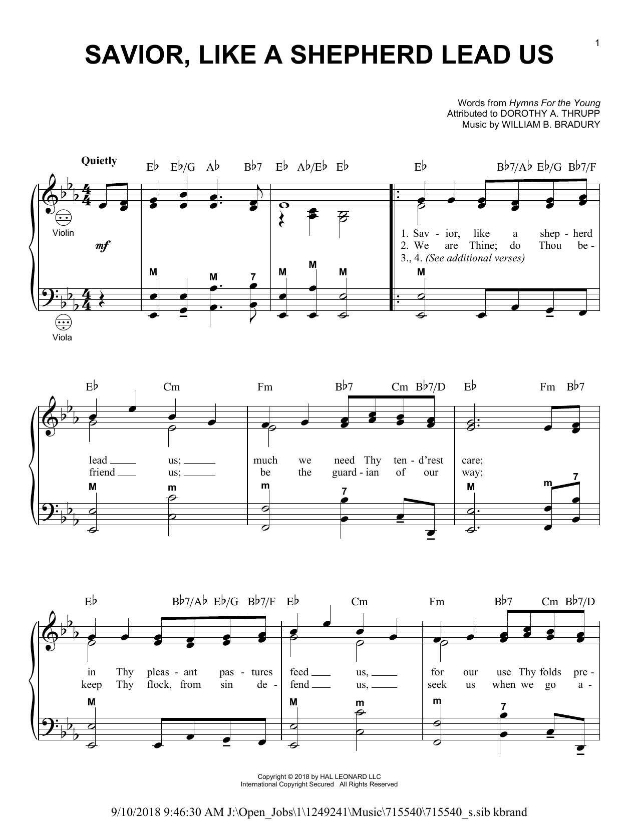 Product gallery: Page 1 of 1 Savior, Like A Shepherd Lead Us, William B. Bradbury
