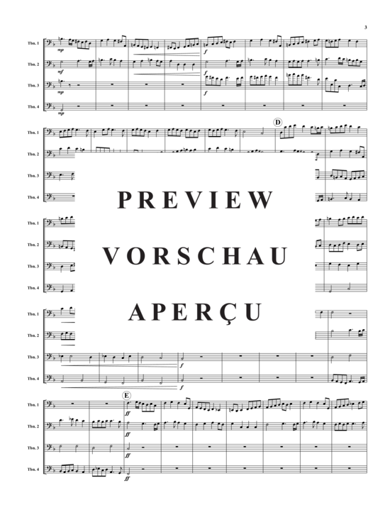 Product gallery: Page 4 of 17 Fanfare & Fugue auf ein Thema von Jeremiah Clarke , , (Trombone Quartet)
