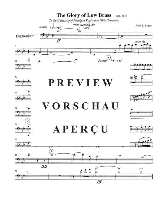 gallery: The Glory of Low Brass (Op. 253) , ,  (Tuba Ensemble EEETTTTT)