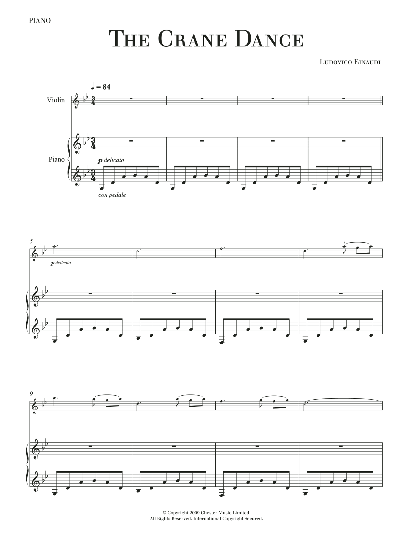 Product gallery: Page 1 of 1 The Crane Dance, Ludovico Einaudi