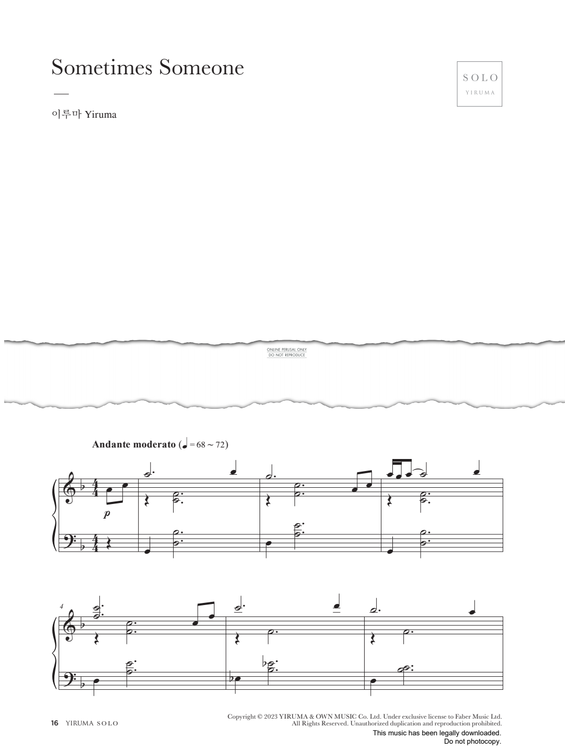 Produktgalerie: Seite 1 von 1 Sometimes Someone, Yiruma, Klavier