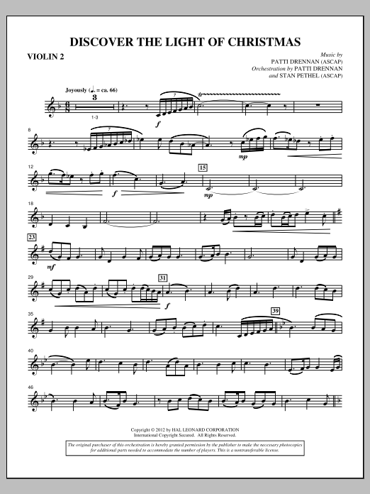 Produktbild zu: Discover The Light Of Christmas - Violin 2