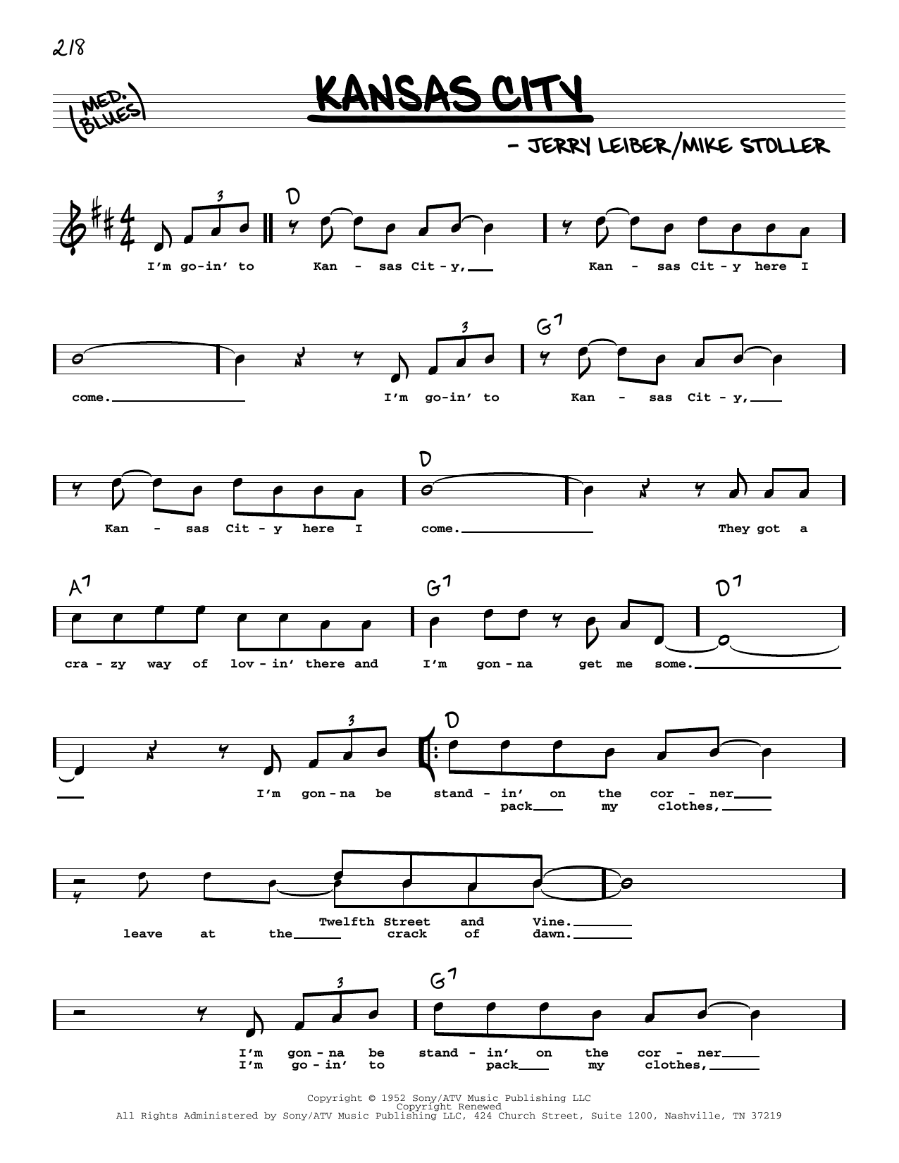 Produktbild zu: Kansas City (High Voice)