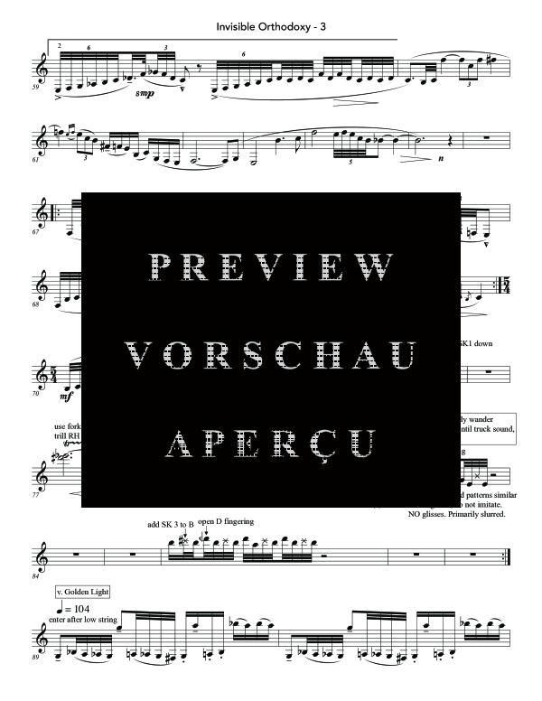 Product gallery: Page 8 of 10 Invisible Orthodoxy, , (clarinet and CD)