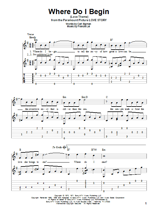 Produktbild zu: Where Do I Begin (Love Theme)