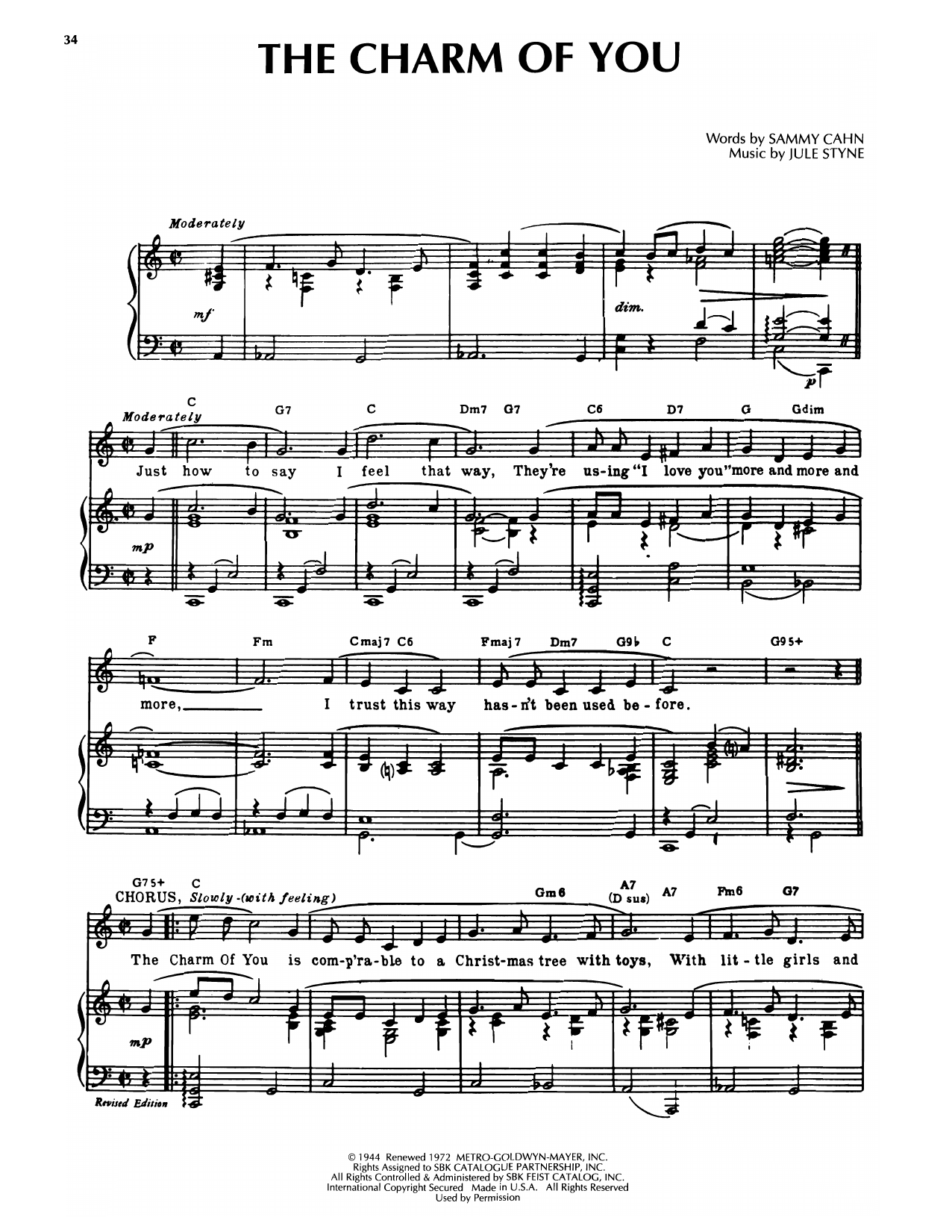 Product gallery: Page 1 of 1 The Charm Of You, Sammy Cahn & Jule Styne