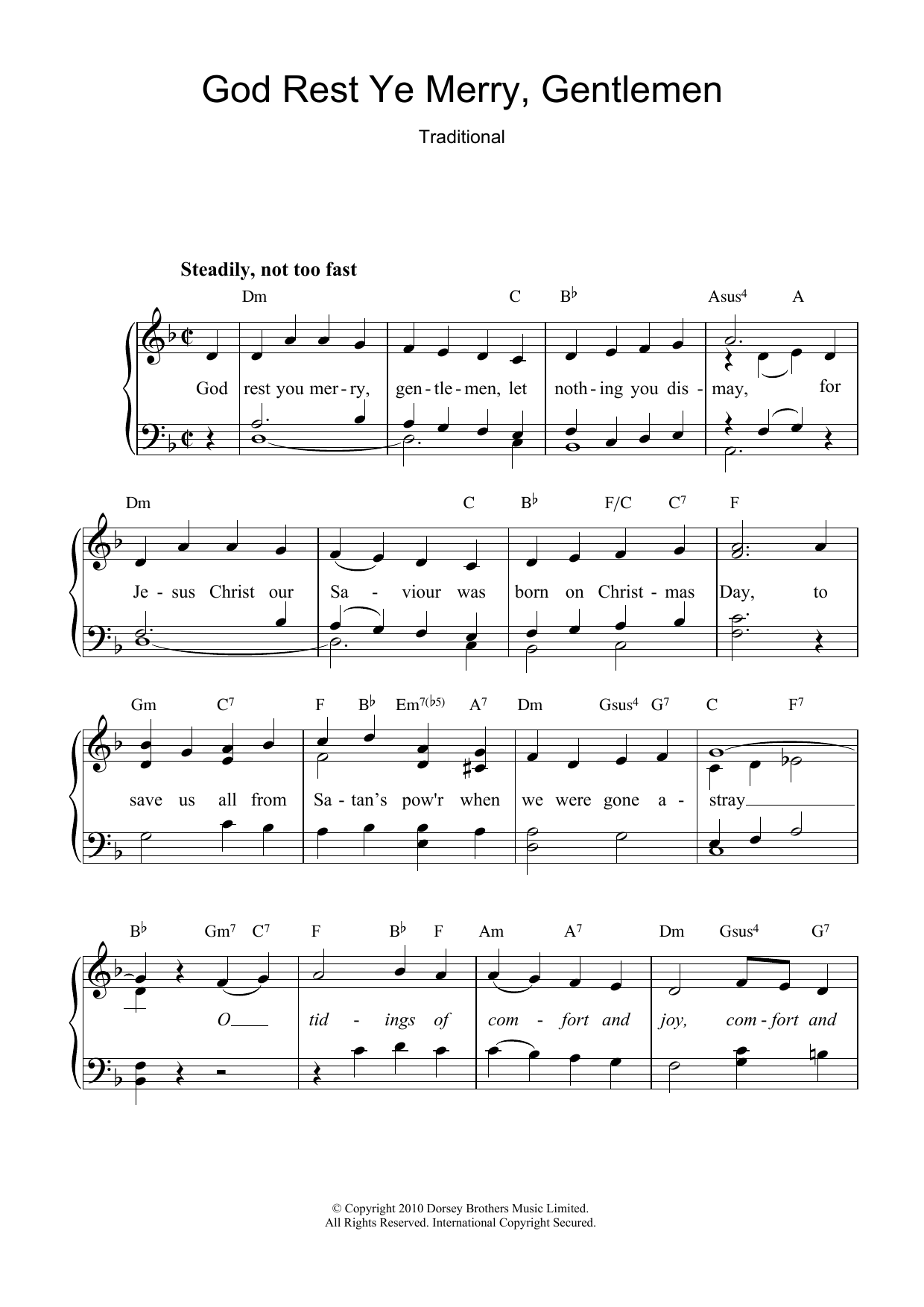 Produktgalerie: Seite 1 von 1 God Rest Ye Merry, Gentlemen, Traditional Carol, Gesang, Gitarre, Klavier