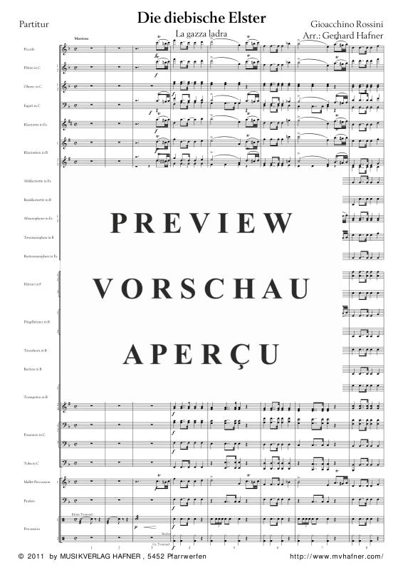 Product gallery: Page 6 of 11 Die diebische Elster, , (large wind orchestra)