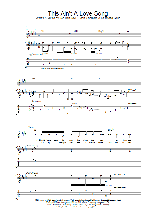 Produktgalerie: Seite 1 von 1 This Ain't A Love Song, Bon Jovi, Gitarre