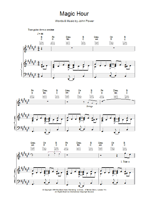 Produktgalerie: Seite 1 von 1 Magic Hour, Cast, Gesang, Gitarre, Klavier