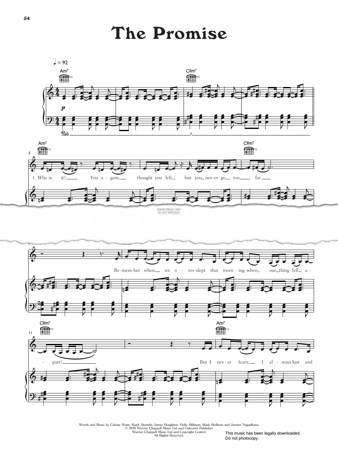 Produktgalerie: Seite 1 von 1 The Promise, Celeste, Gesang, Gitarre, Klavier