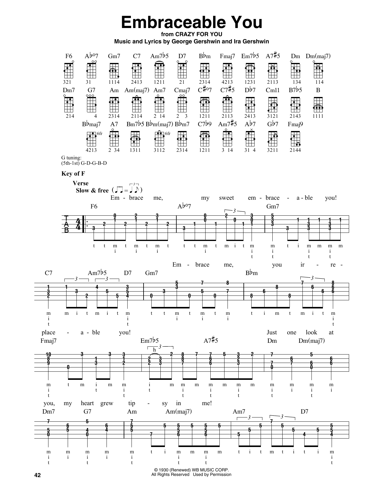 Produktgalerie: Seite 1 von 1 Embraceable You, George Gershwin, Banjo