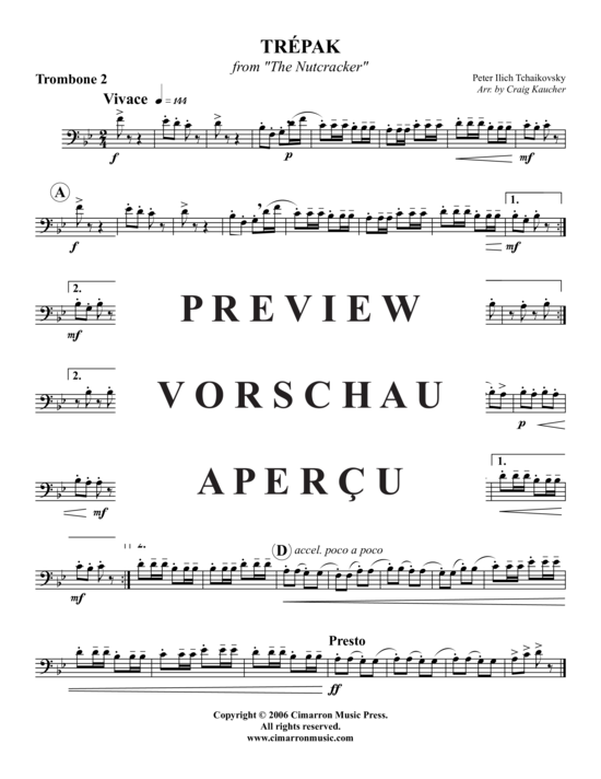 Product gallery: Page 5 of 7 Trepak , , (Trombone Quartet)