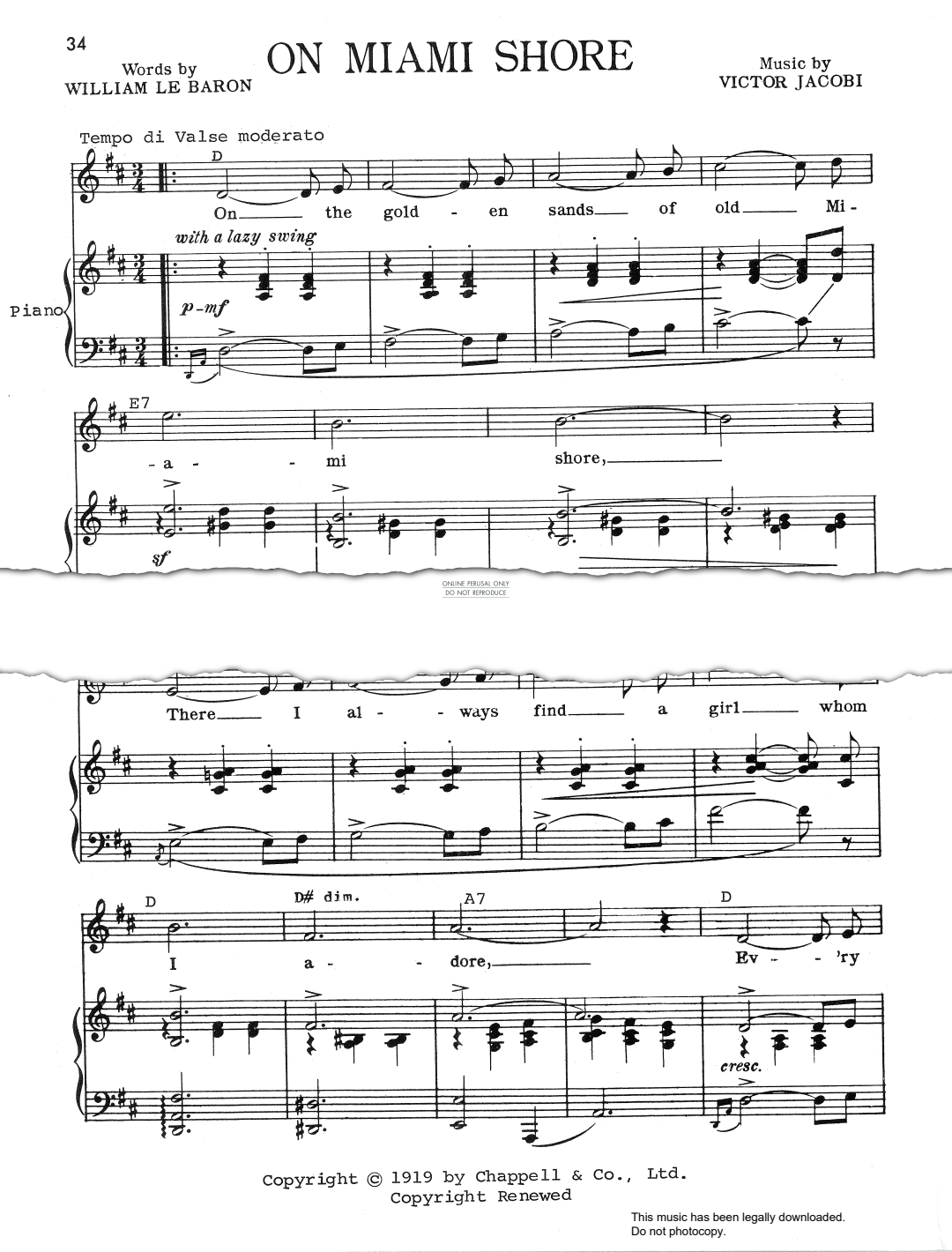 Product gallery: Page 1 of 1 On Miami Shore, Victor Jacobi