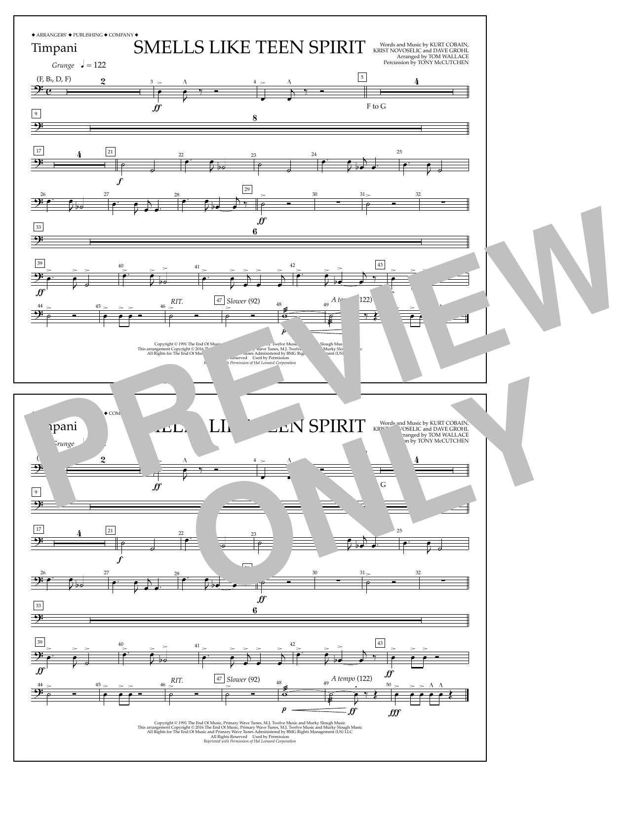 Produktbild zu: Smells Like Teen Spirit - Timpani