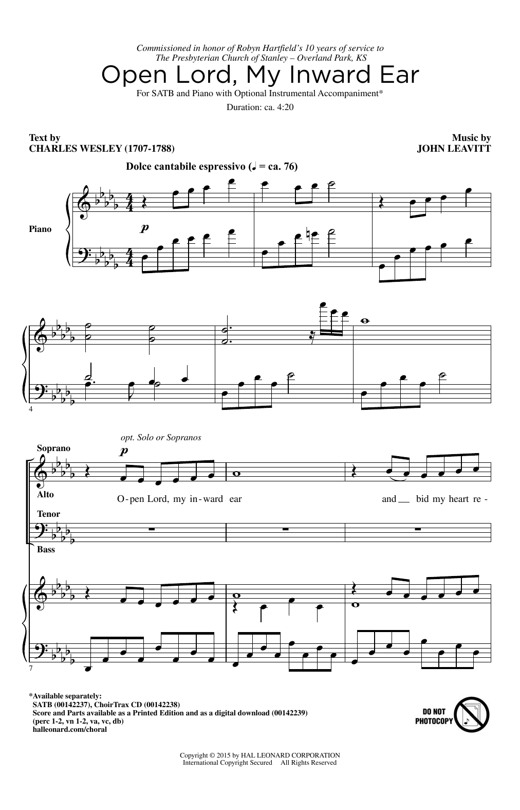 Produktbild zu: Open Lord, My Inward Ear