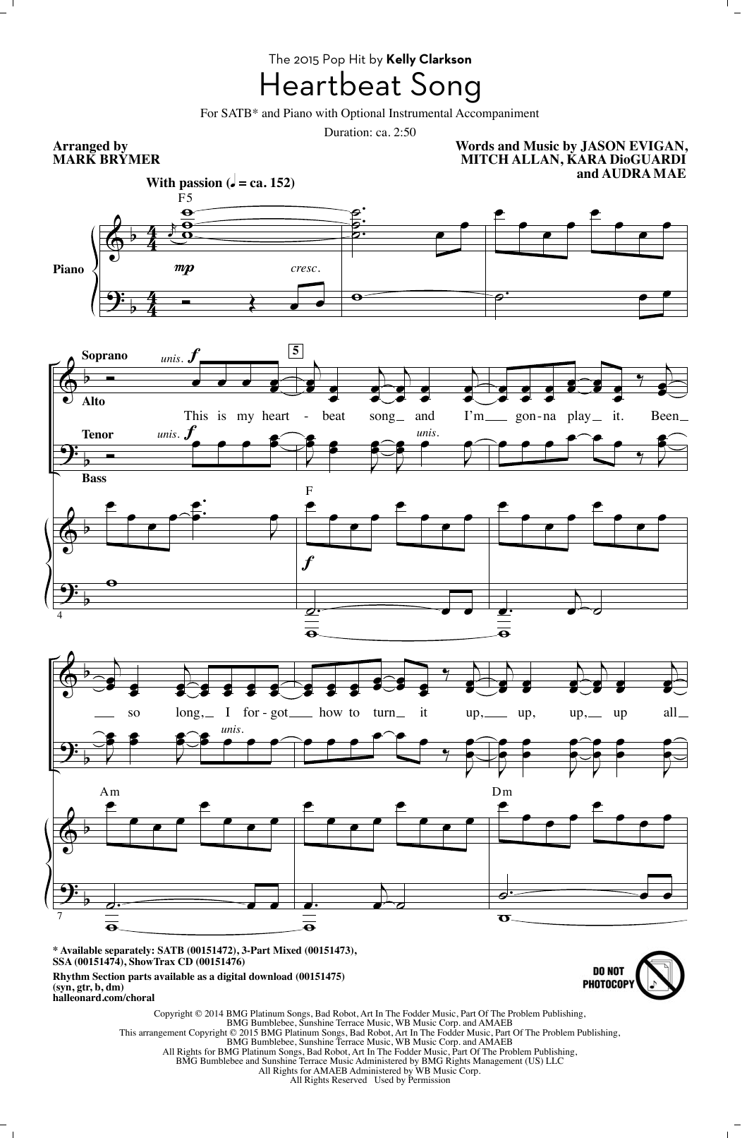 Produktbild zu: Heartbeat Song (arr. Mark Brymer)