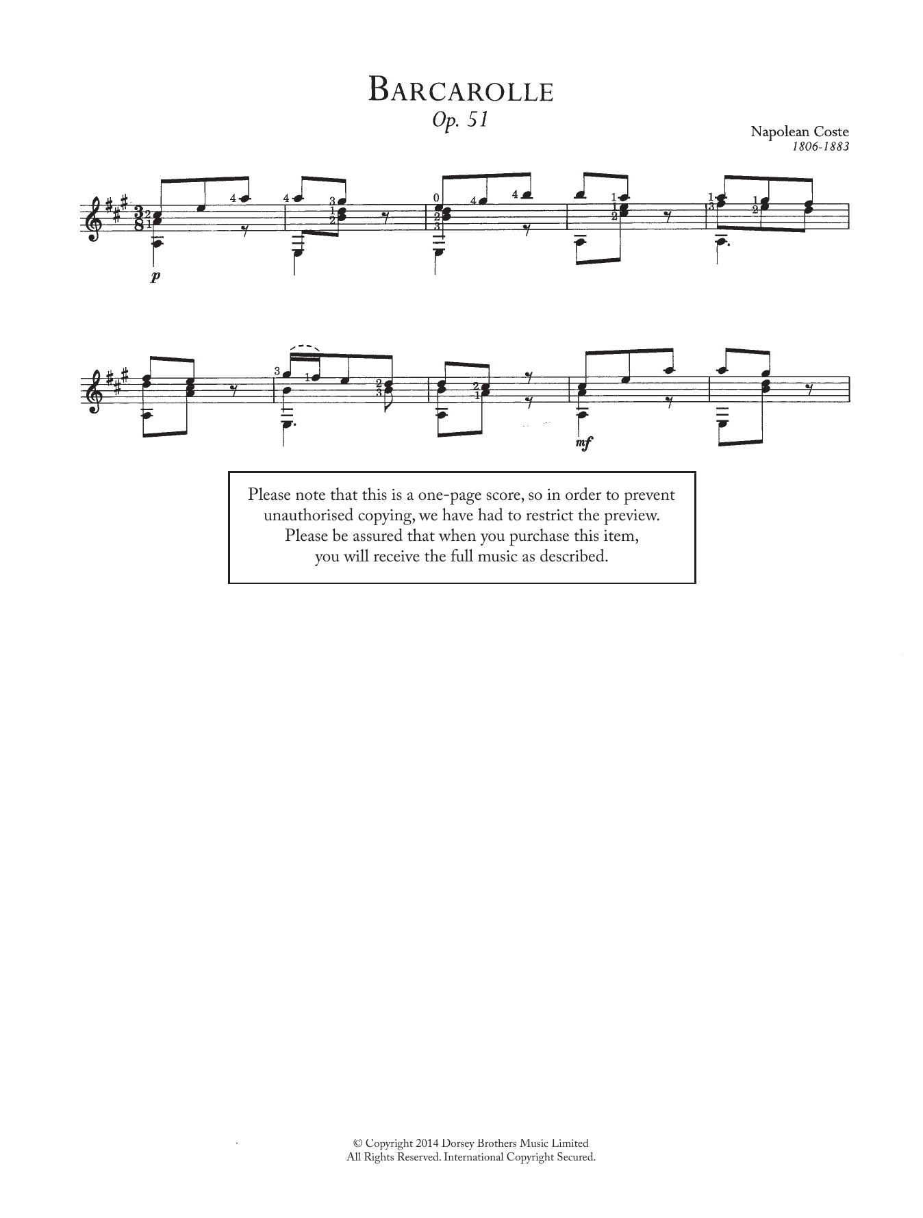 Product picture to: Barcarolle, Op.51