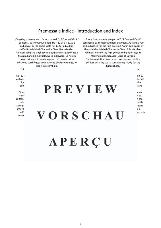 Product gallery: Page 3 of 11 Four Concertos Op.9, , Oboe and Harpsichord/Piano