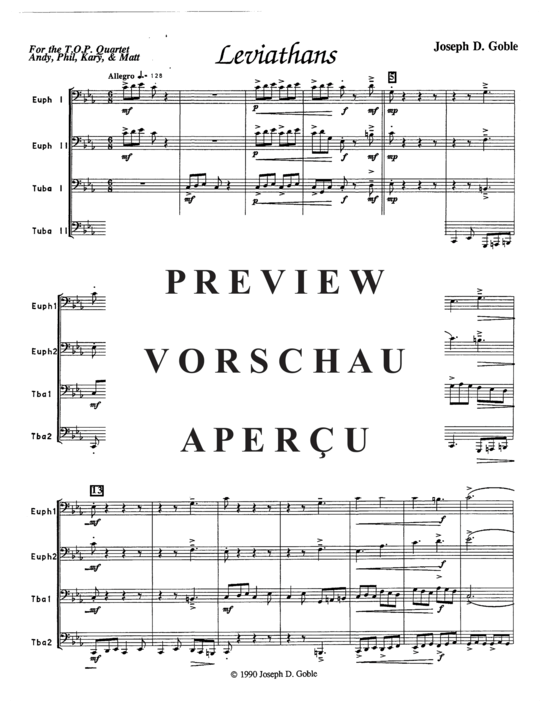 Product gallery: Page 3 of 12 Leviathans , , (Tuba Quartett EETT)