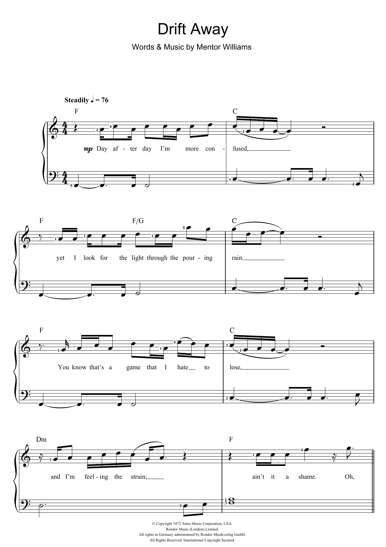 Produktbild zu: Drift Away (abridged arrangement)
