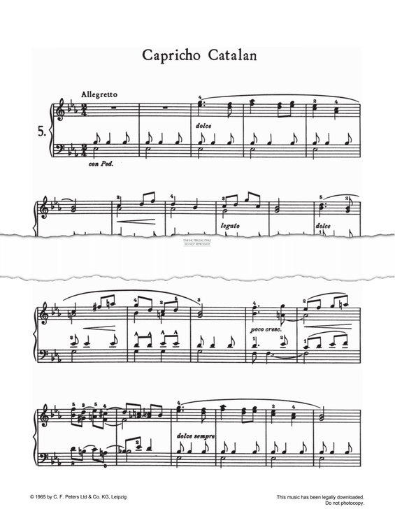 Produktgalerie: Seite 1 von 1 Capricho Catalan, Isaac Albeniz, Klavier