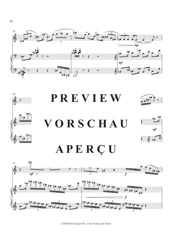 Product gallery: Page 21 of 21 Sonata no. III for violin and piano , , (violin + piano)