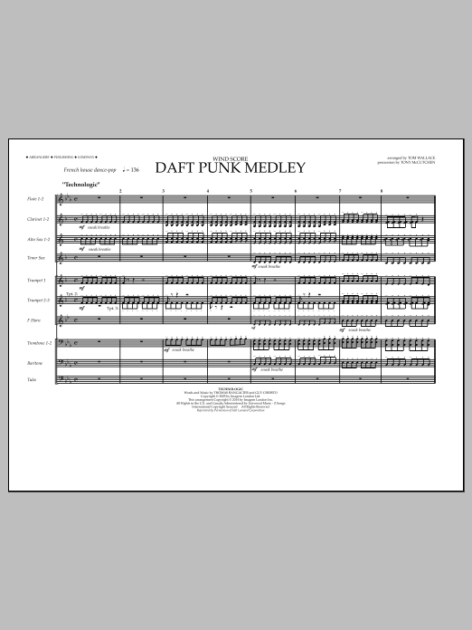 Produktbild zu:  Daft Punk Medley - Wind Score - Tom Wallace