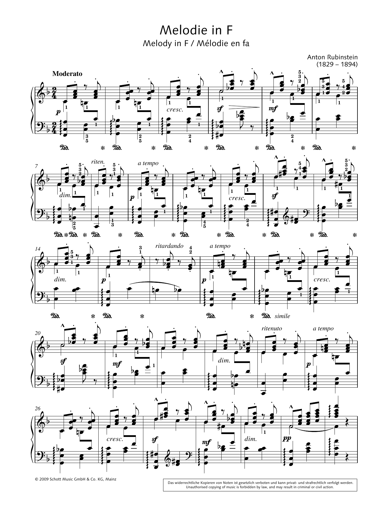 Product gallery: Page 1 of 1 Melody in F, Hans-Gunter Heumann