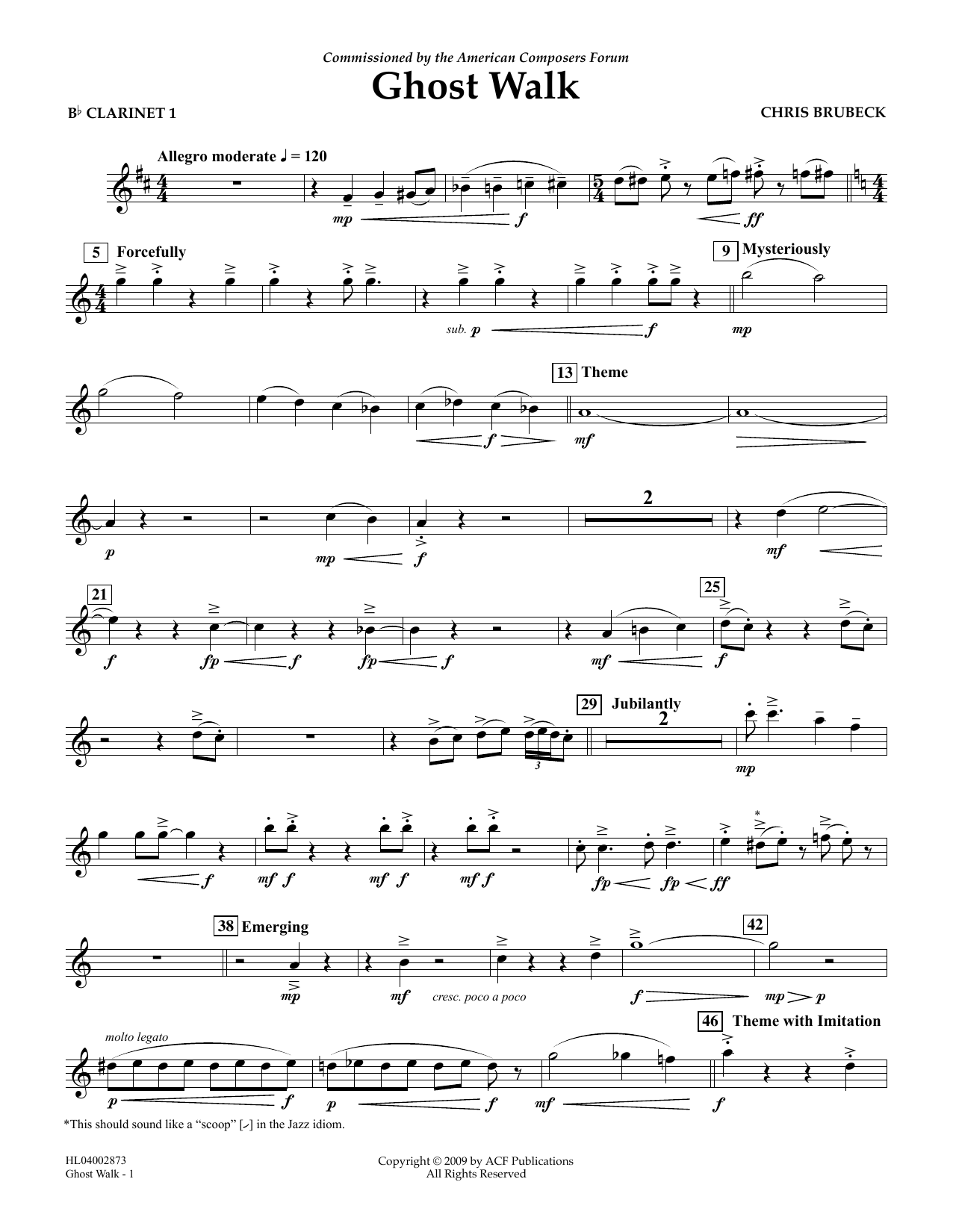 Produktbild zu: Ghost Walk - Bb Clarinet 1