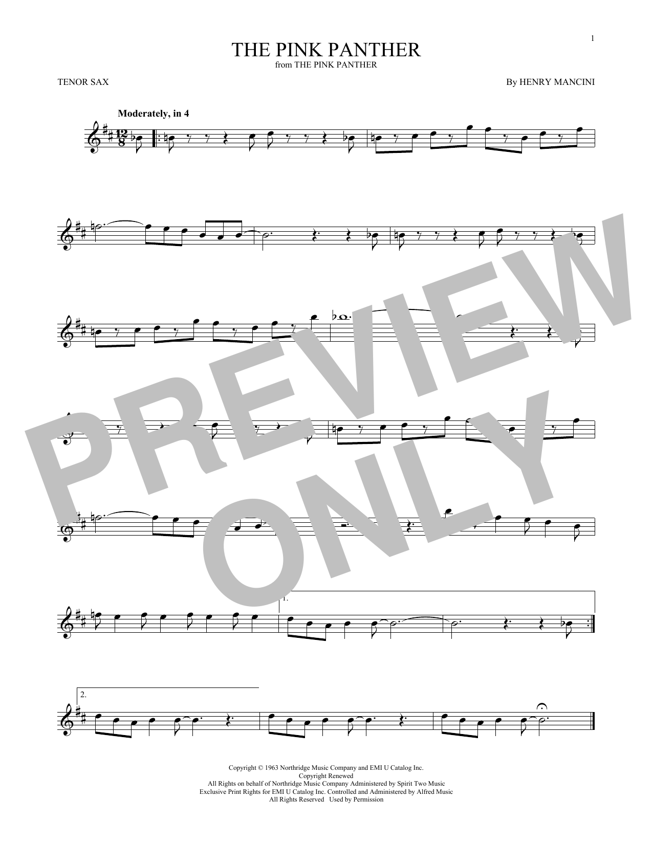 Product gallery: Page 1 of 1 The Pink Panther, Henry Mancini