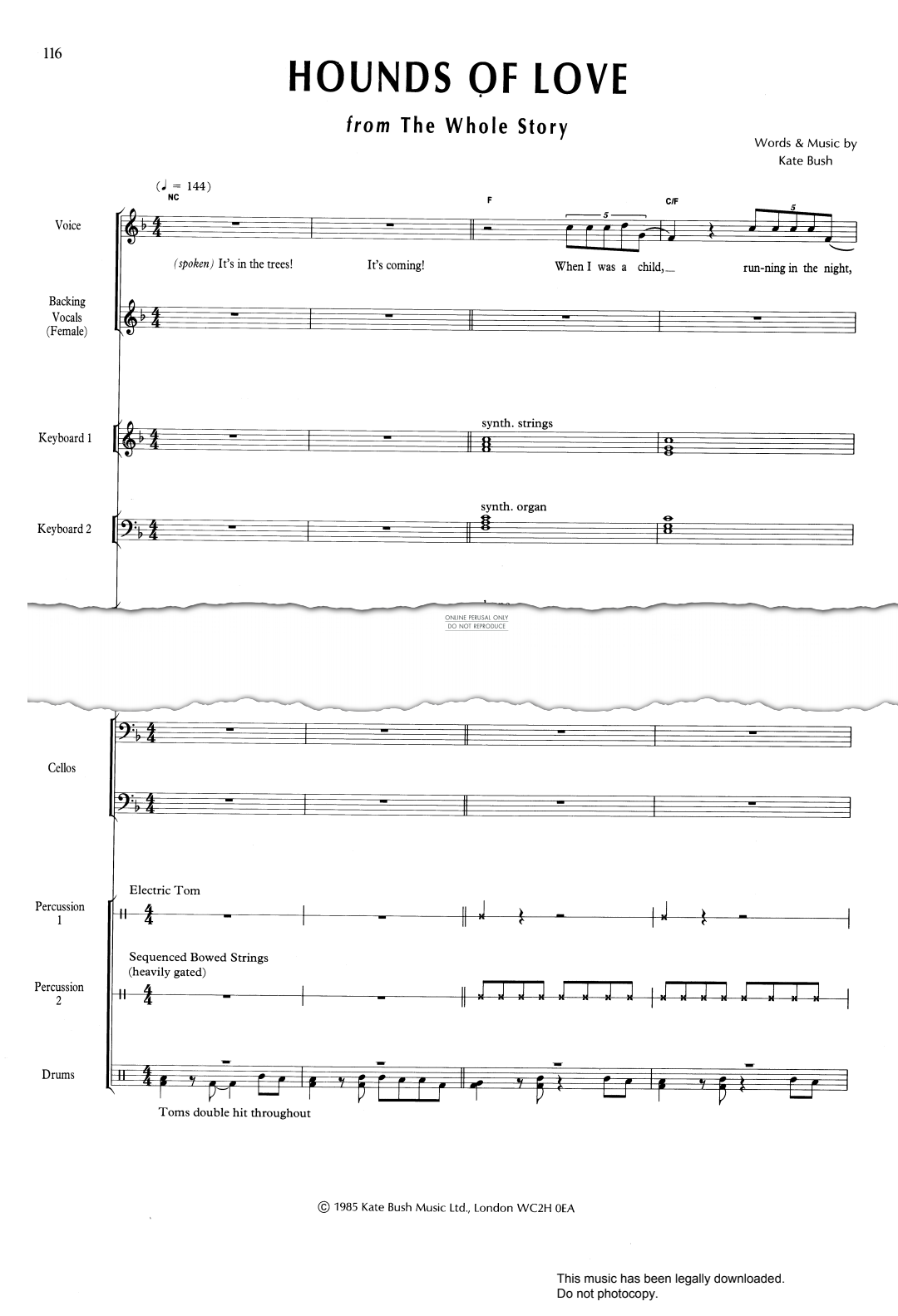 Product gallery: Page 1 of 1 Hounds Of Love, Kate Bush