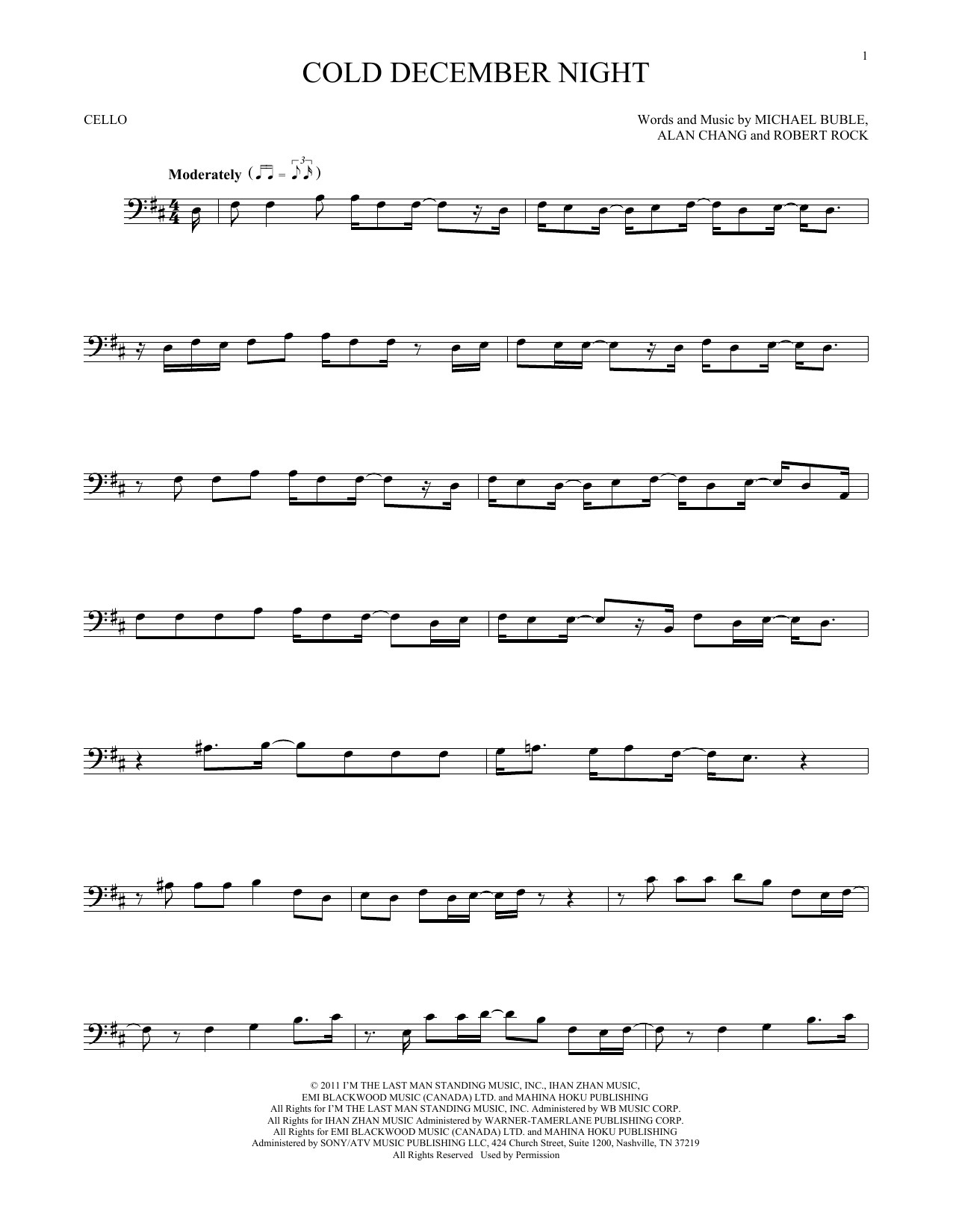 Produktgalerie: Seite 1 von 1 Cold December Night, Michael Buble, Violoncello