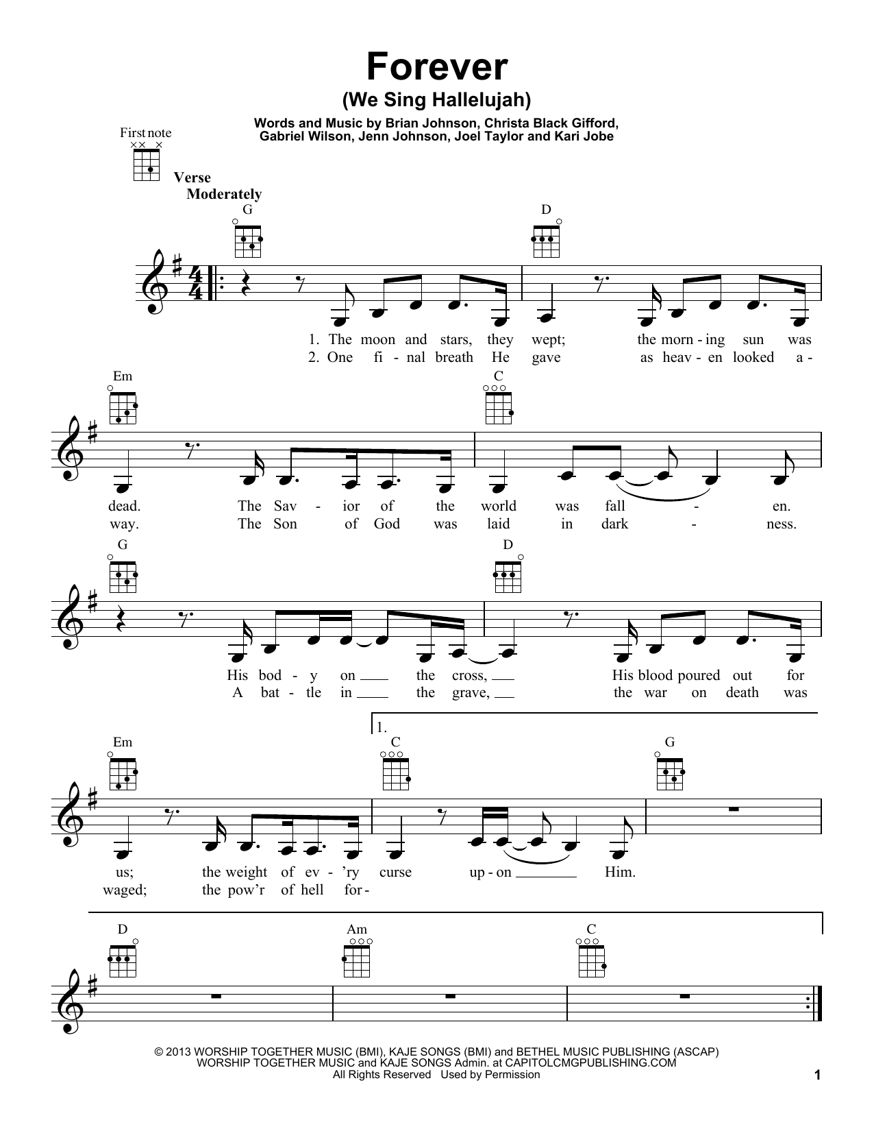 Product gallery: Page 1 of 1 Forever (We Sing Hallelujah), Christa Black Gifford