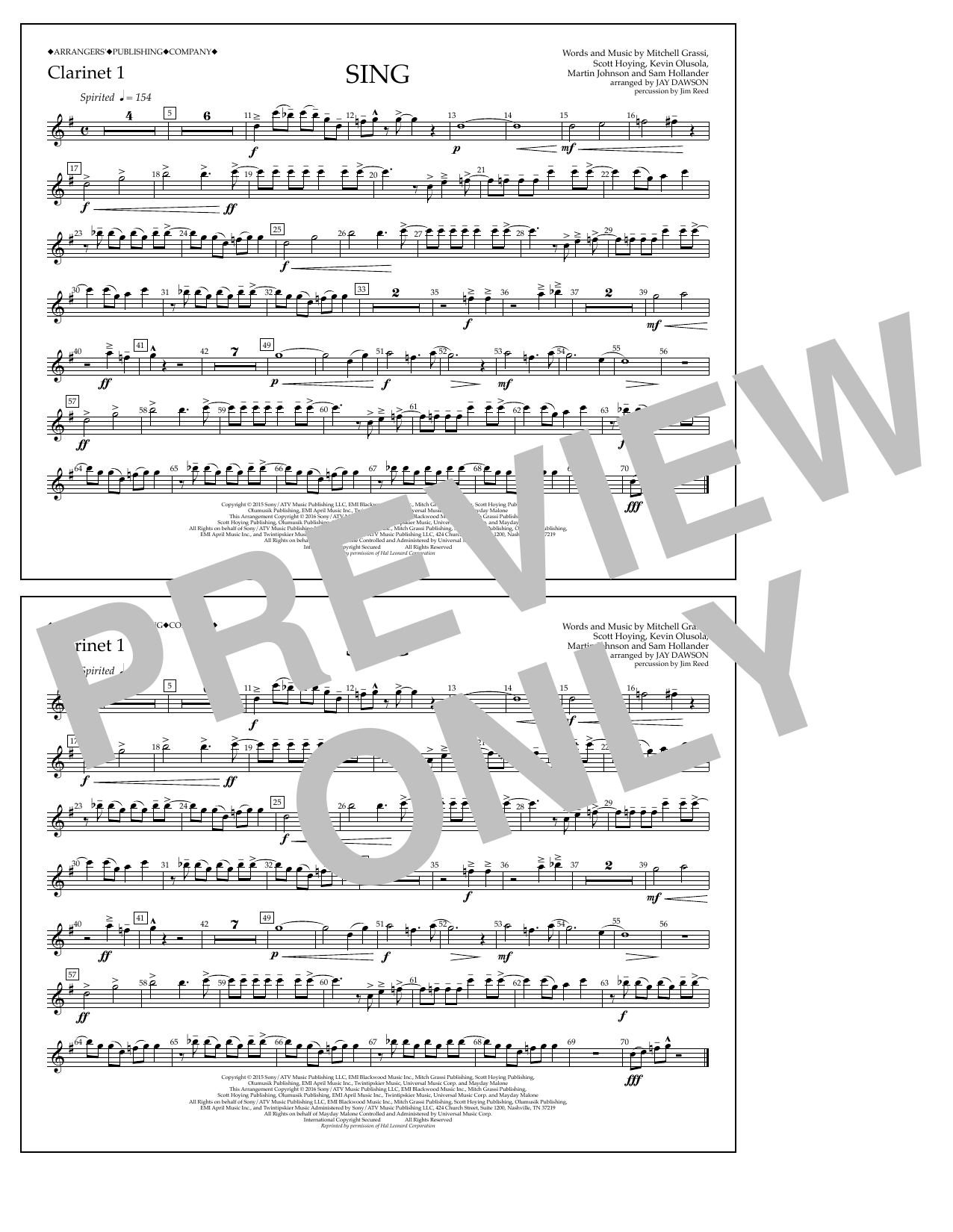 Product picture to: Sing - Clarinet 1