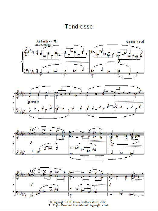 Product gallery: Page 1 of 1 Tendresse, Gabriel Faure