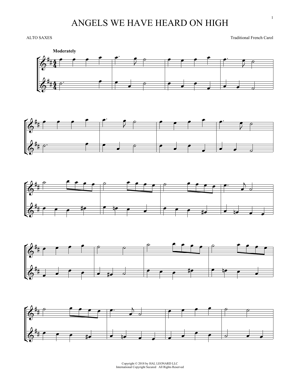 Product gallery: Page 1 of 1 Angels We Have Heard On High, Traditional French Carol