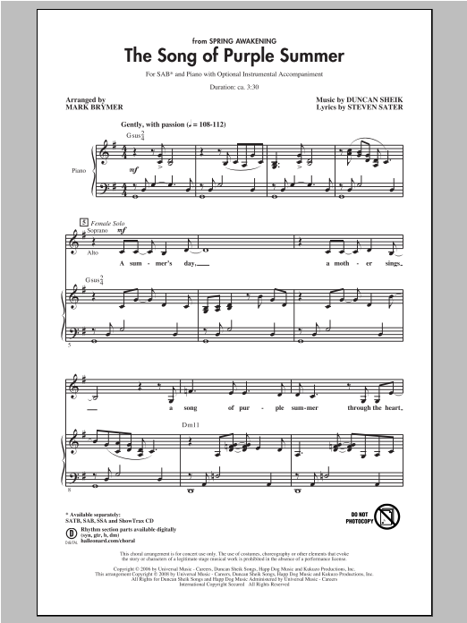 Produktbild zu: The Song Of Purple Summer