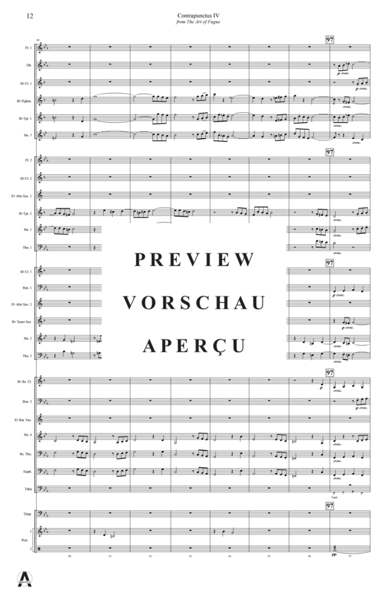 Produktgalerie: Seite 15 von 20 Contrapunctus 4 aus Kunst der Fuge , , (Concert Band)