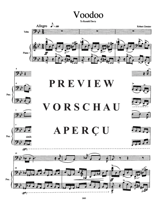Produktgalerie: Seite 3 von 20 Voodoo , , (Tuba + Klavier)
