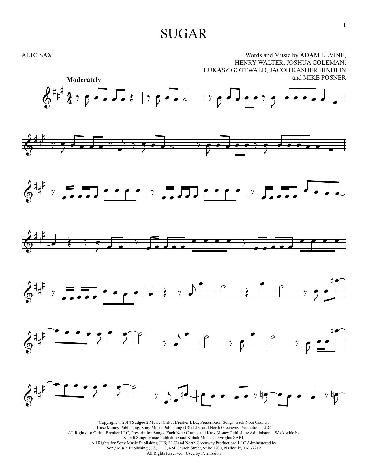 Product gallery: Page 1 of 1 Sugar, Maroon 5