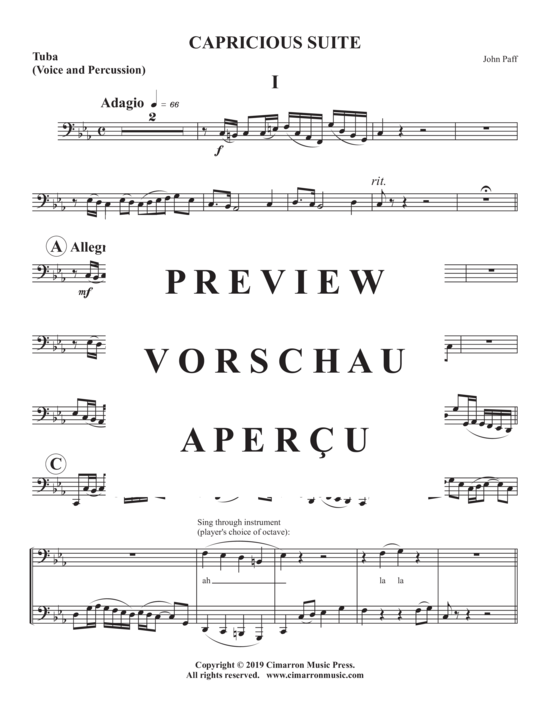 Product gallery: Page 16 of 22 Capricious Suite , , (Tuba, Voice, Percussion + Klavier)