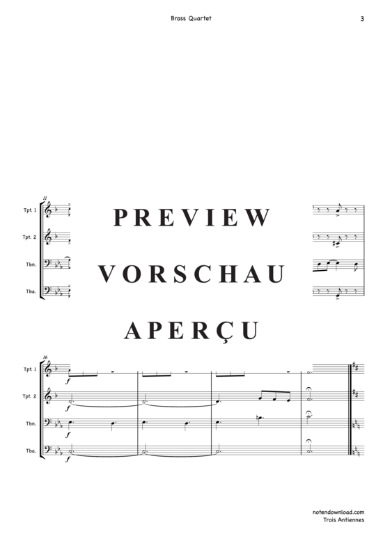 Produktgalerie: Seite 4 von 16 Trois Antiennes , , (Blechbläser Quartett)
