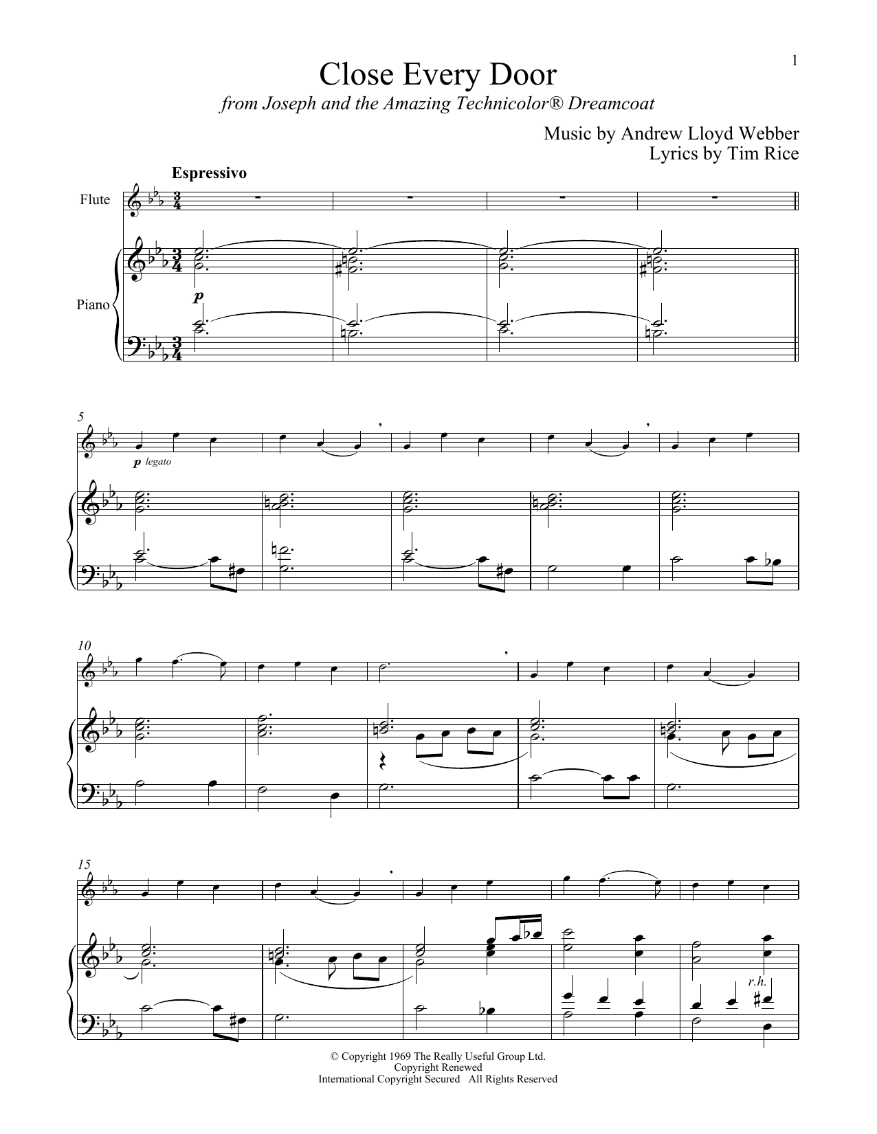 Produktbild zu: Close Every Door (from Joseph And The Amazing Technicolor Dreamcoat)