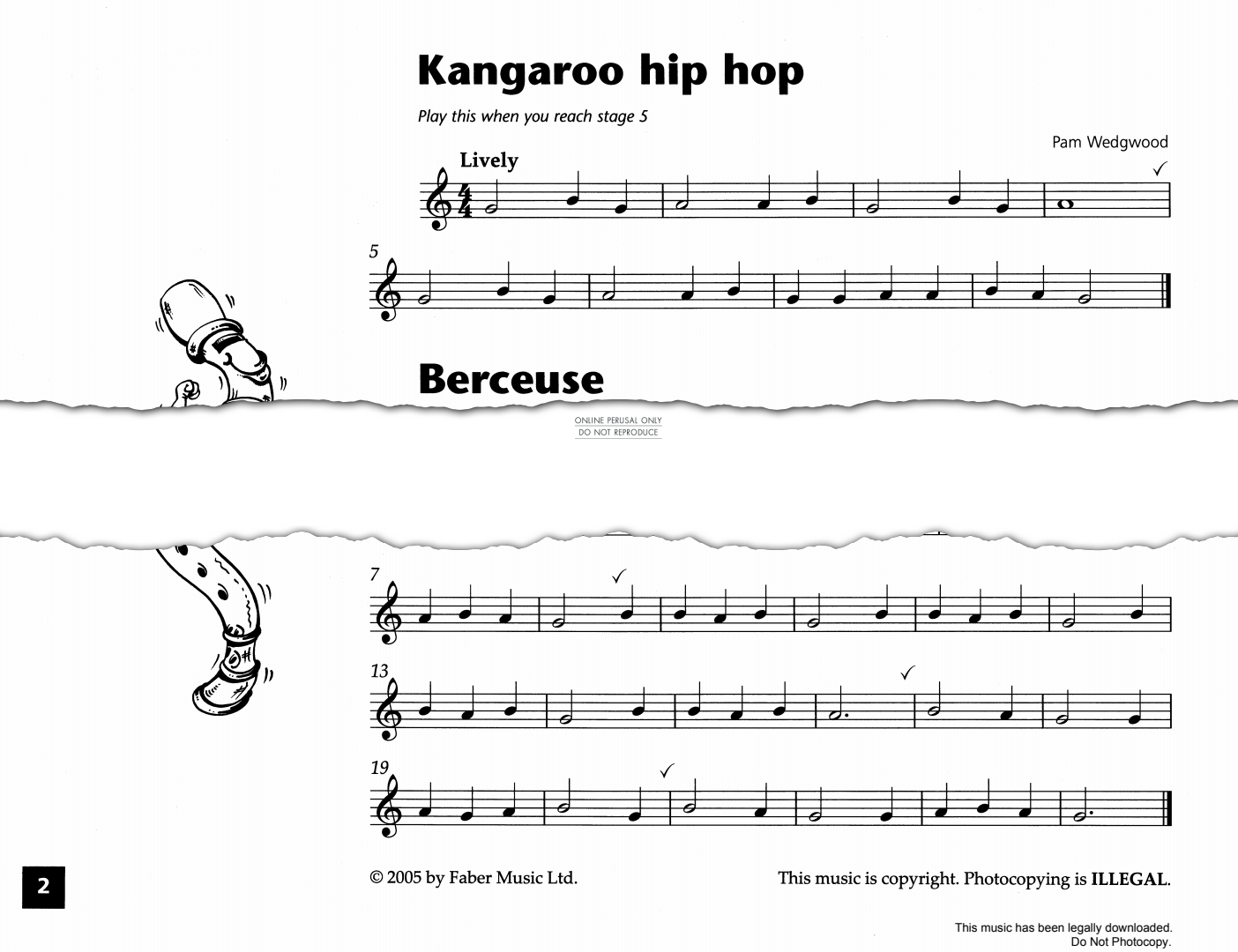 Product gallery: Page 1 of 1 Kangaroo Hip Hop/Berceuse, Pam Wedgwood