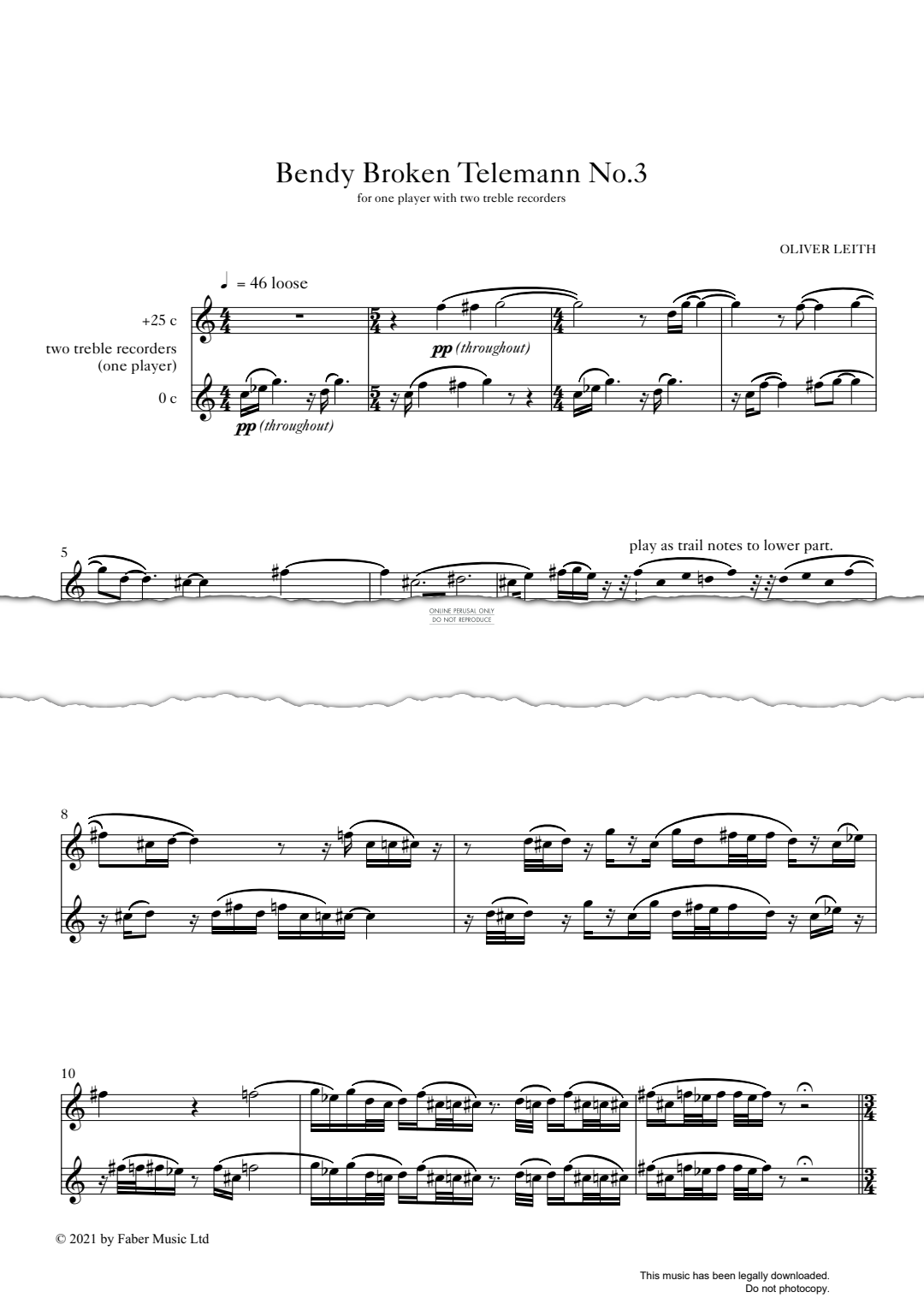 Product gallery: Page 1 of 1 Bendy Broken Telemann No.3, Oliver Leith