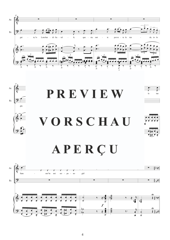 Produktgalerie: Seite 5 von 11 I Lombardi - (Act 2-Vb) Sei tu l'uom della caverna, , Gemischter Chor STB Soli und Klavier