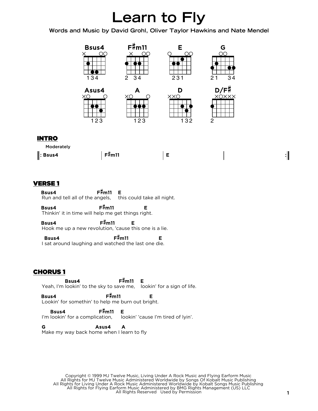 Produktgalerie: Seite 1 von 1 Learn To Fly, Foo Fighters, Gitarre